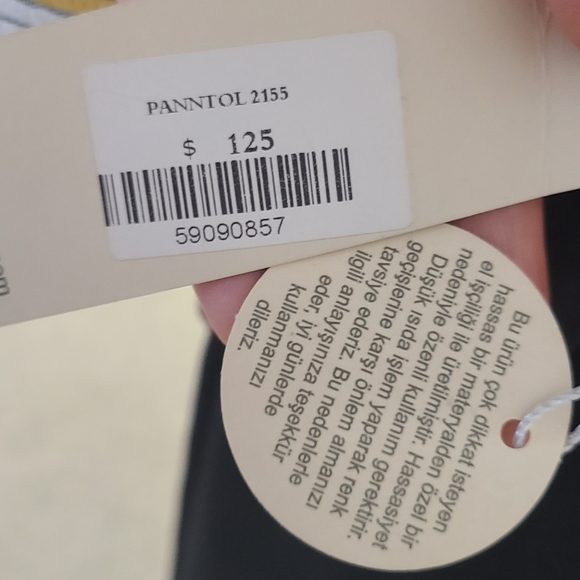 Capris Black Pants Size 38 NWT - Picture 7 of 10